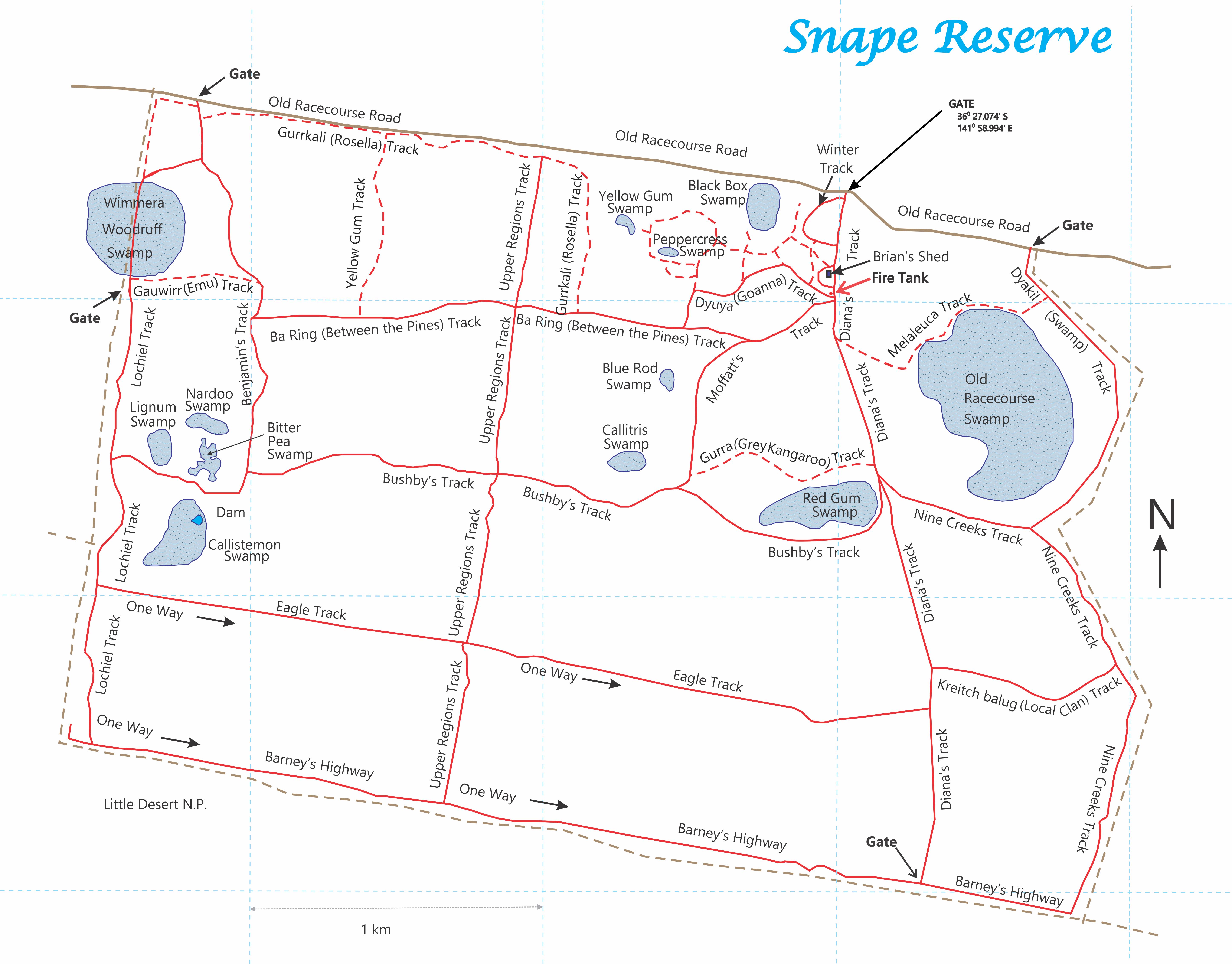 Snape Reserve Map